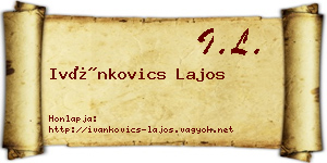 Ivánkovics Lajos névjegykártya