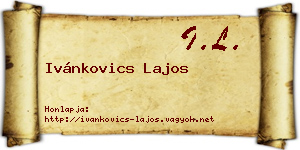 Ivánkovics Lajos névjegykártya